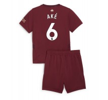 Manchester City Nathan Ake #6 Koszulka Trzecia dzieci 2024-25 Krótki Rękaw (+ krótkie spodenki)